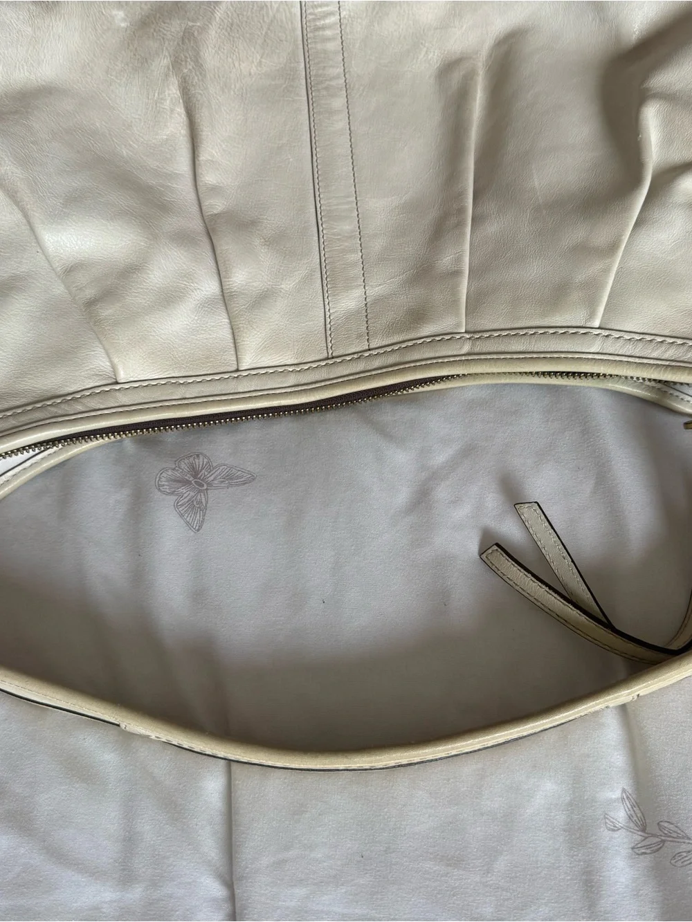 Coach | Vintage Ergo Pleated Hobo bag in cream leather